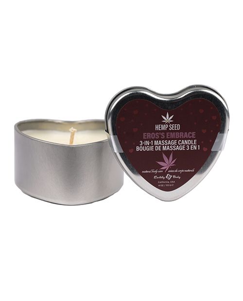 Earthly Body 3-in-1 Massage Heart Tin Candle | Melody's Room