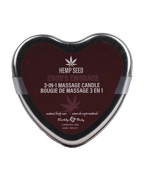 Earthly Body 3-in-1 Massage Heart Tin Candle | Melody's Room