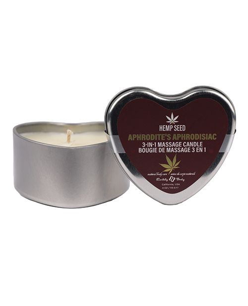 Earthly Body 3-in-1 Massage Heart Tin Candle | Melody's Room