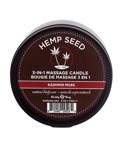 Earthly Body 3-in-1 Suntouched Massage Oil Hemp Candle - Melody's Room