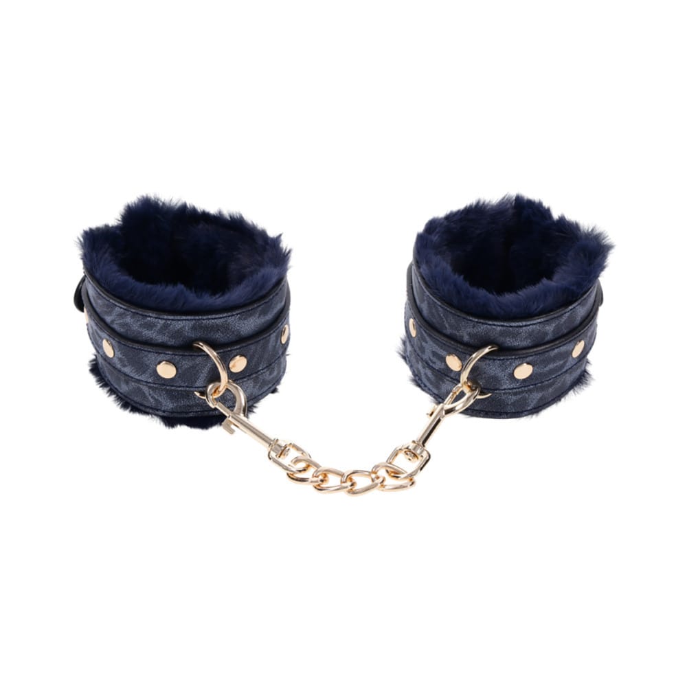 Sex & Mischief Cougar Faux Fur Handcuffs | Melody's Room