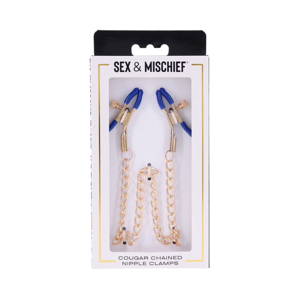 Sex & Mischief Cougar Chained Nipple Clamps | Melody's Room