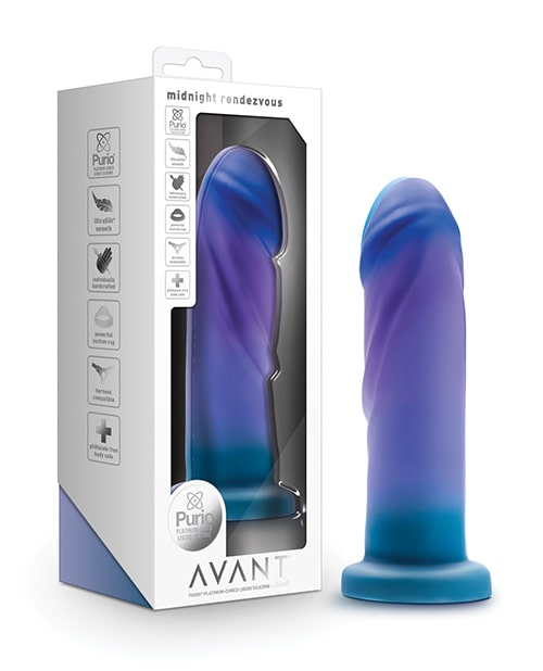 Avant Midnight Rendezvous Ocean Blue Silicone Dildo | Melody's Room