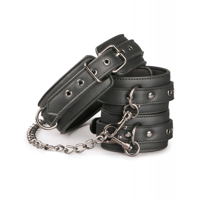 Easy Toys Faux Leather Collar w/Handcuffs | Melody's Room