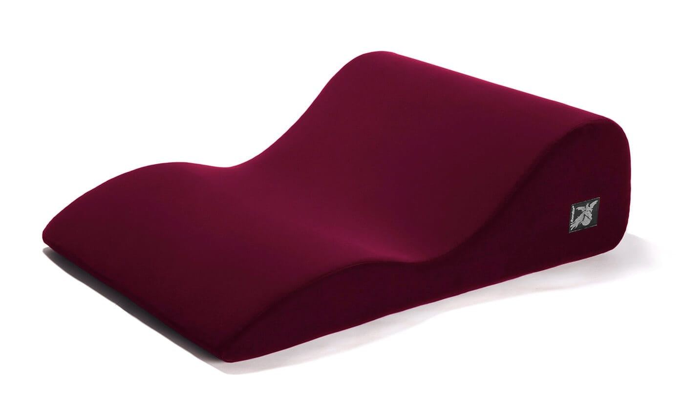 Liberator Hipster Velvish Merlot Sex Furniture Wedge - Melody's Room