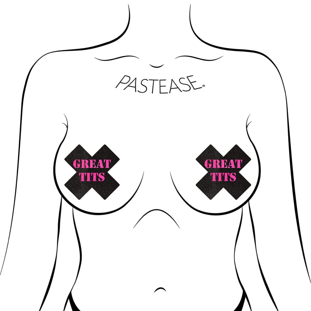 Pastease Great Tits Crosses Nipple Covers - Melody's Room