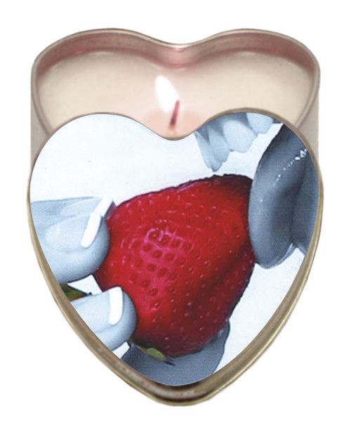 Strawberry Edible Suntouched Heart Shaped Massage Candles - Melody's Room