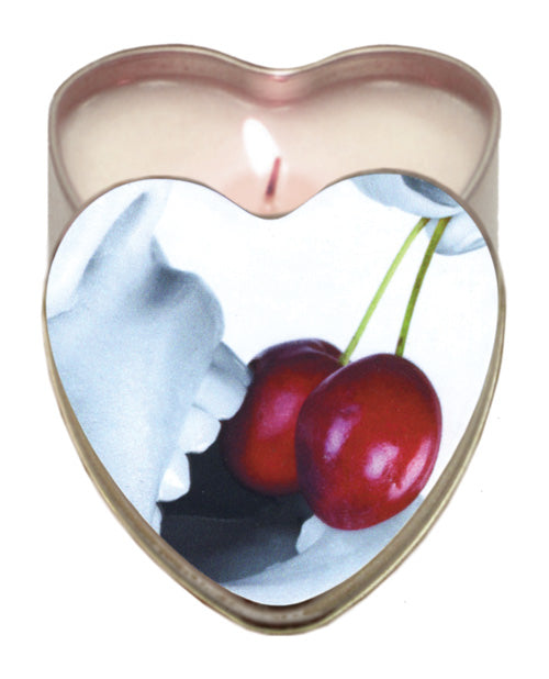 Cherry Edible Suntouched Heart Shaped Massage Candles - Melody's Room
