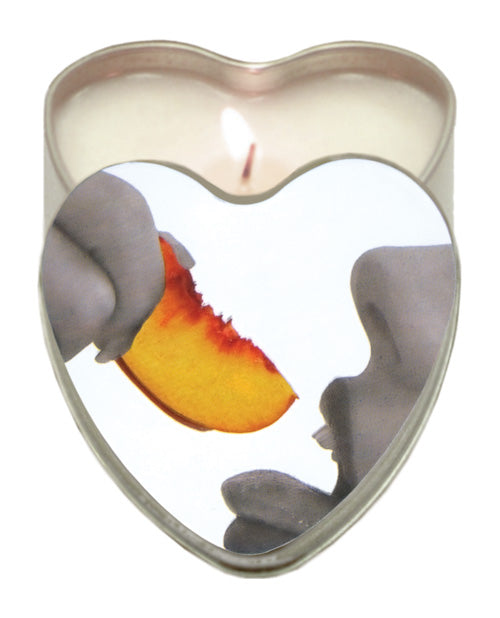 Peach Edible Suntouched Heart Shaped Massage Candles - Melody's Room