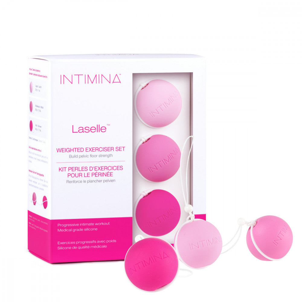 Intimina Laselle Routine Exercise Balls SET of 3 Pelvic Floor Weights …