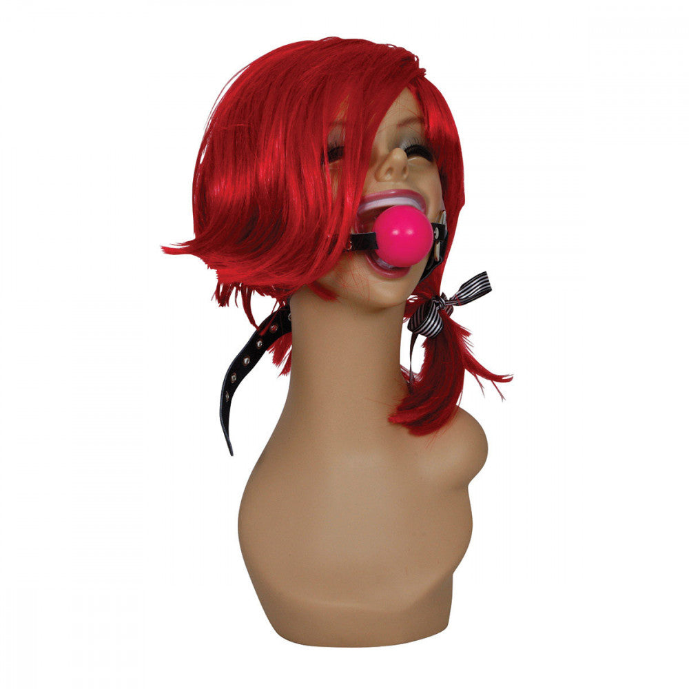 Sex Kitten Silicone Ball Gag Pink - Melody's Room