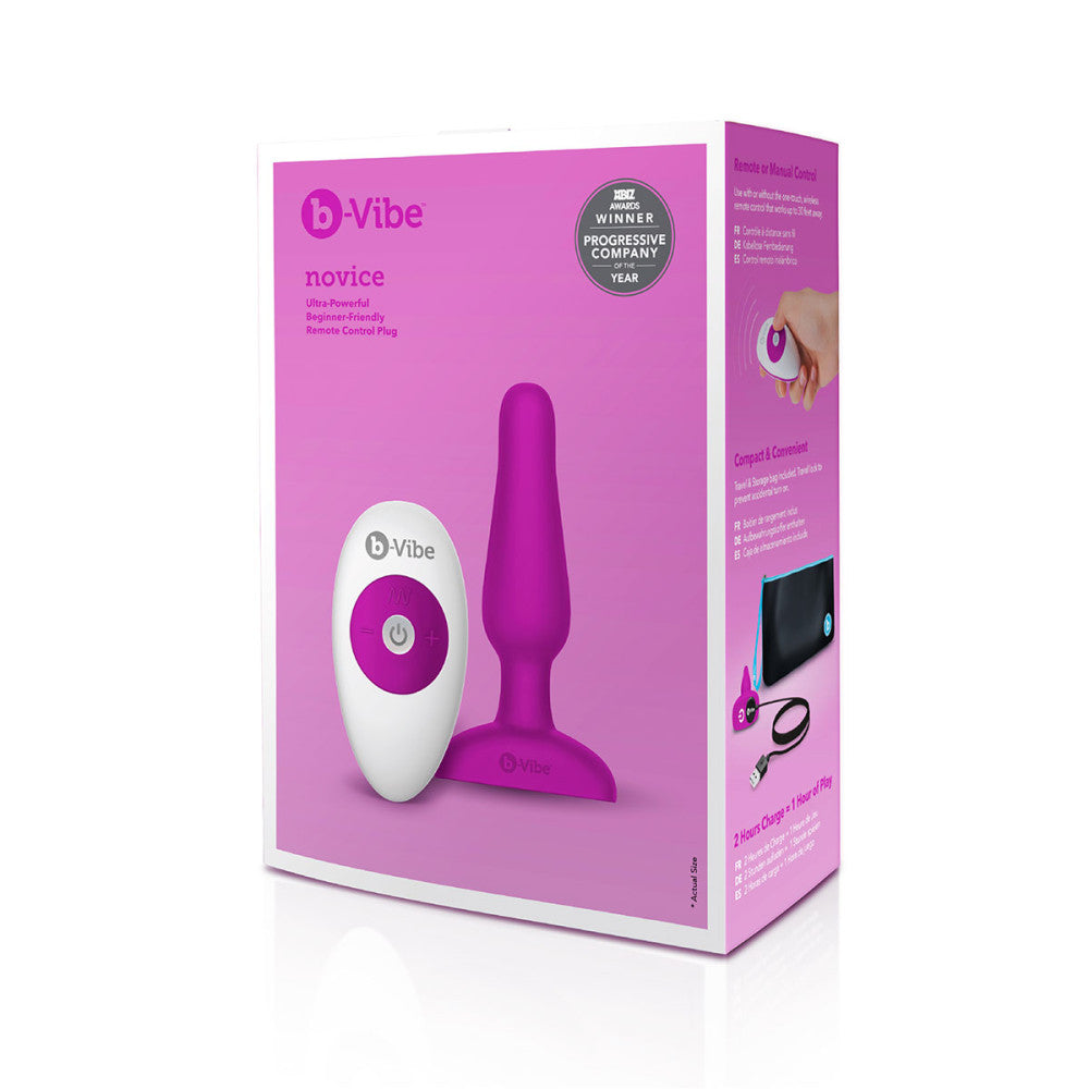 B-Vibe Fuchsia Novice Booty Plug - Melody's Room