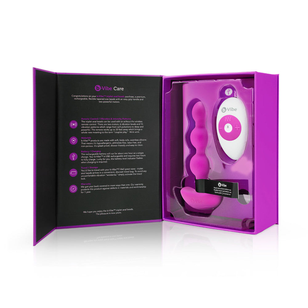 B-Vibe Triplet Vibrating Anal Beads - Melody's Room