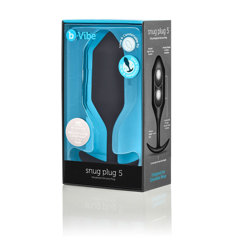 B-Vibe Snug Plug 5 XXL Black Advanced Anal Toy - Melody's Room