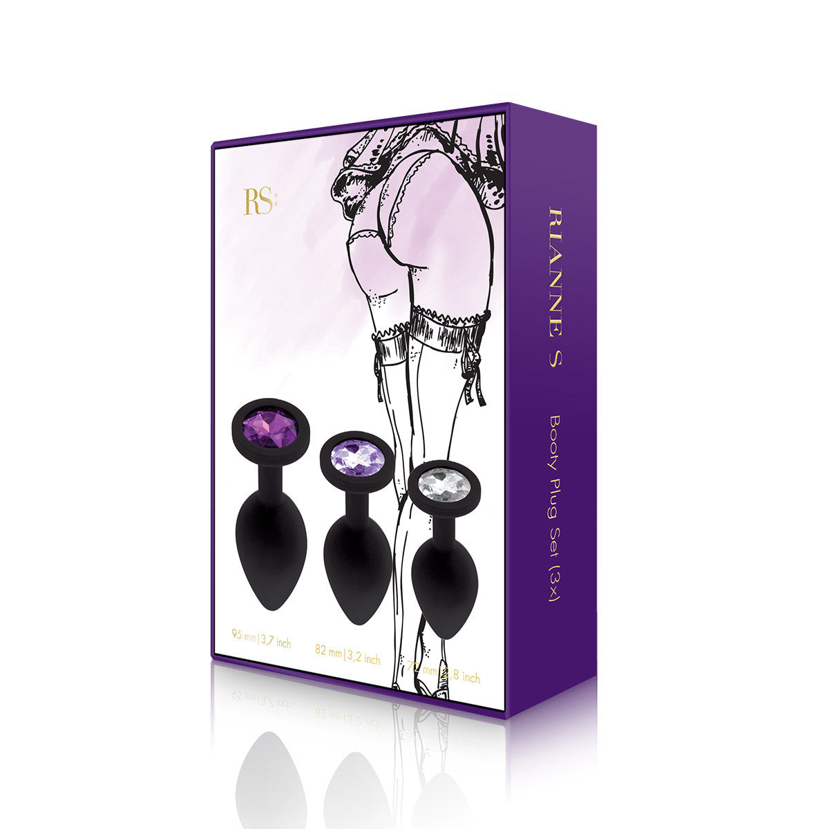 Black Rianne S Booty Plug Trainer Set 3-Pack - Melody's Room