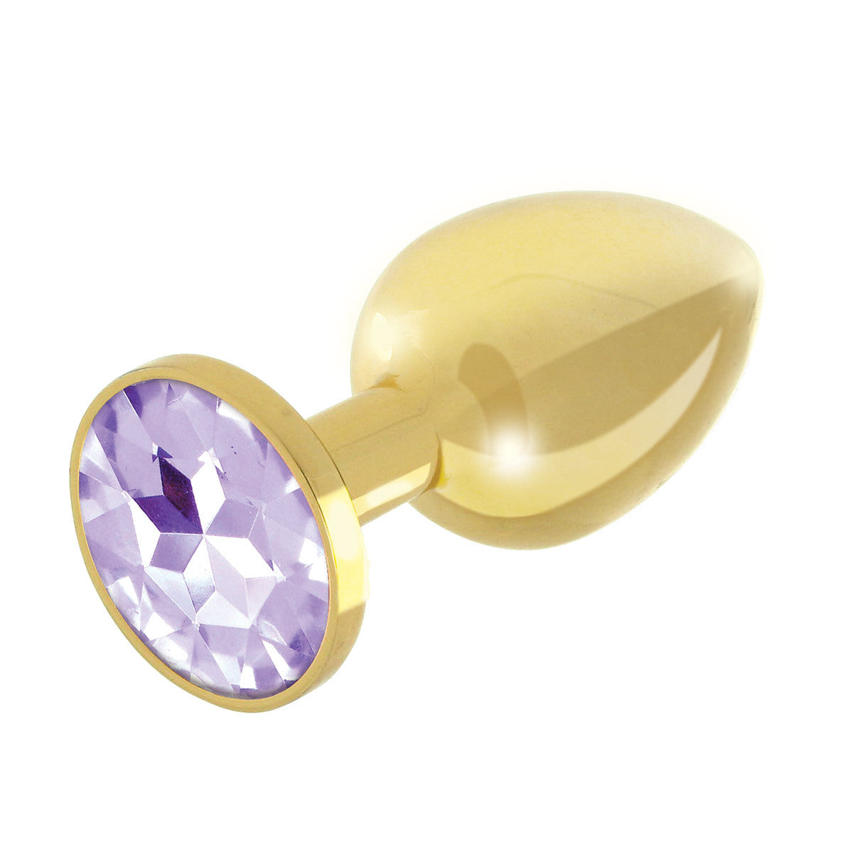 Rianne S Gold Booty Plug Set - Stainless steel with purple gem