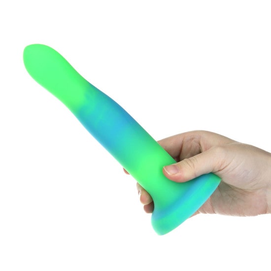 BMS Addiction Glow-in-the-Dark Green Blue Rave 8" Dildo | Melody's Room