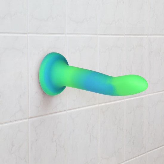 BMS Addiction Glow-in-the-Dark Green Blue Rave 8" Dildo | Melody's Room