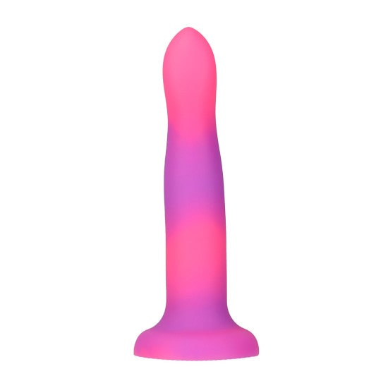 Addiction Glow-in-the-Dark Pink Purple Rave 8" Dildo | Melody's Room