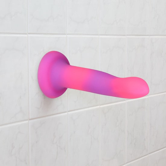 Addiction Glow-in-the-Dark Pink Purple Rave 8" Dildo | Melody's Room