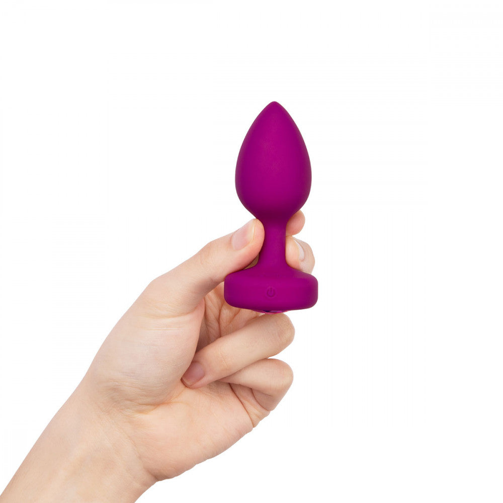 B-Vibe Vibrating Jewel Fuchsia Plug Small/Medium - Melody's Room