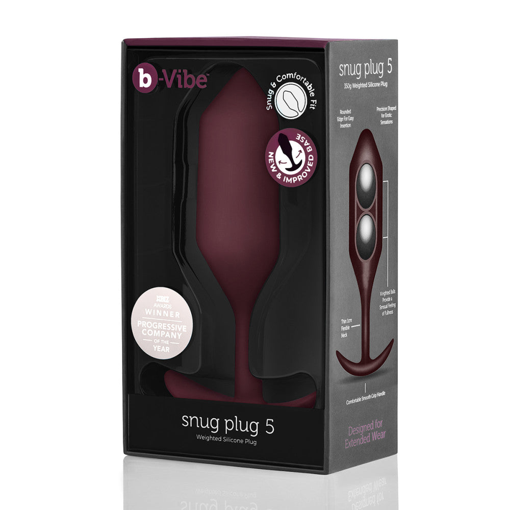 B-Vibe Snug Plug 5 XXL Black Advanced Anal Toy - Melody's Room