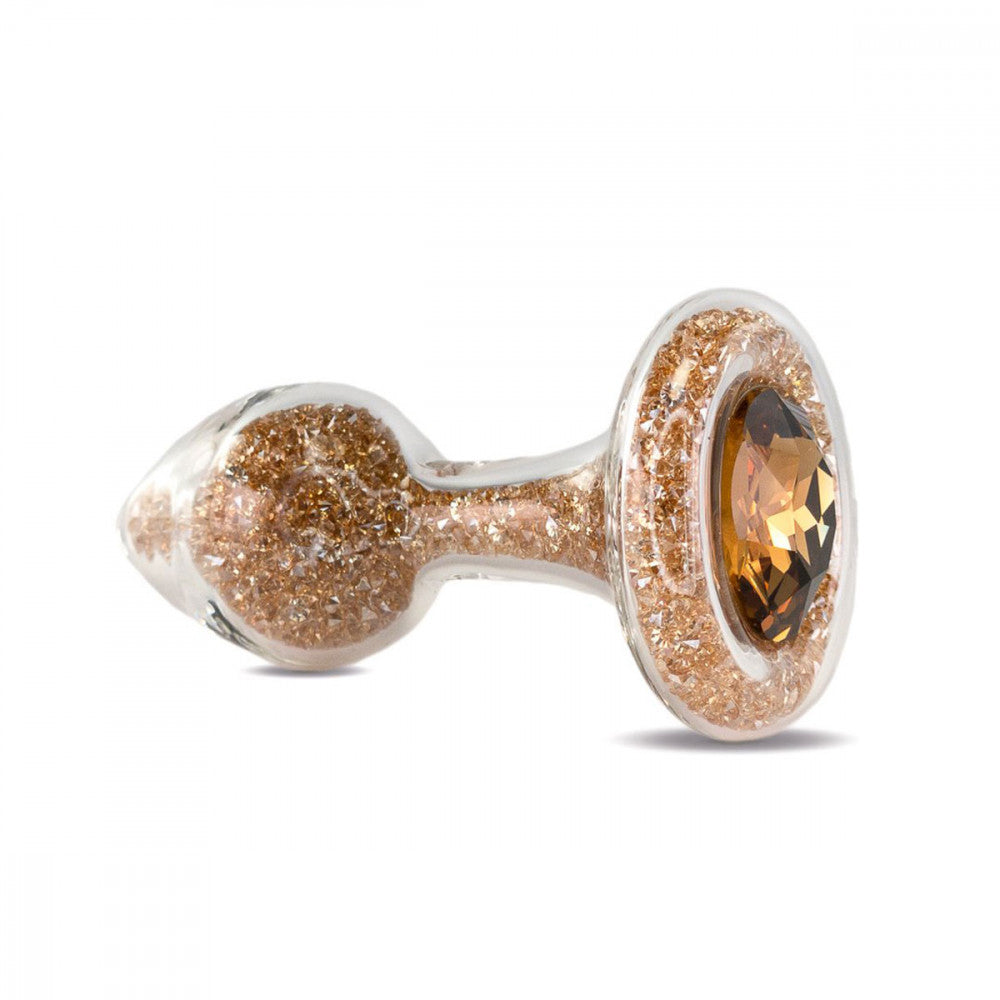 Crystal Delights Gold Sparkle Anal Plug - Melody's Room