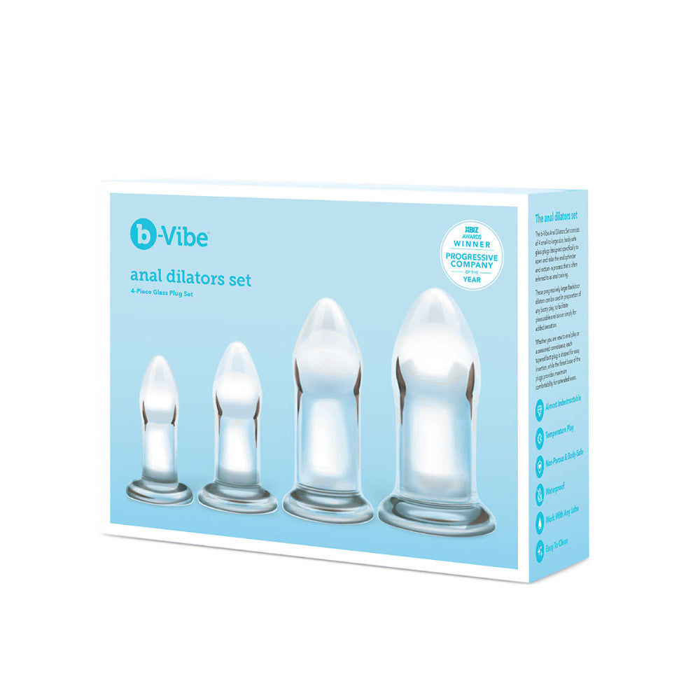 B-Vibe Glass Anal Dilators Set - Melody's Room