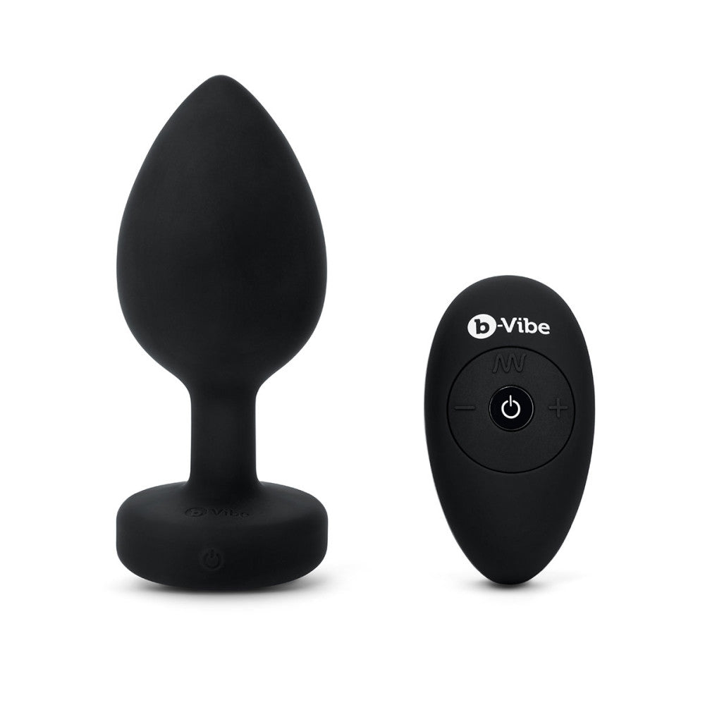 Black Vibrating Jewel Plug 2XL - Melody's Room