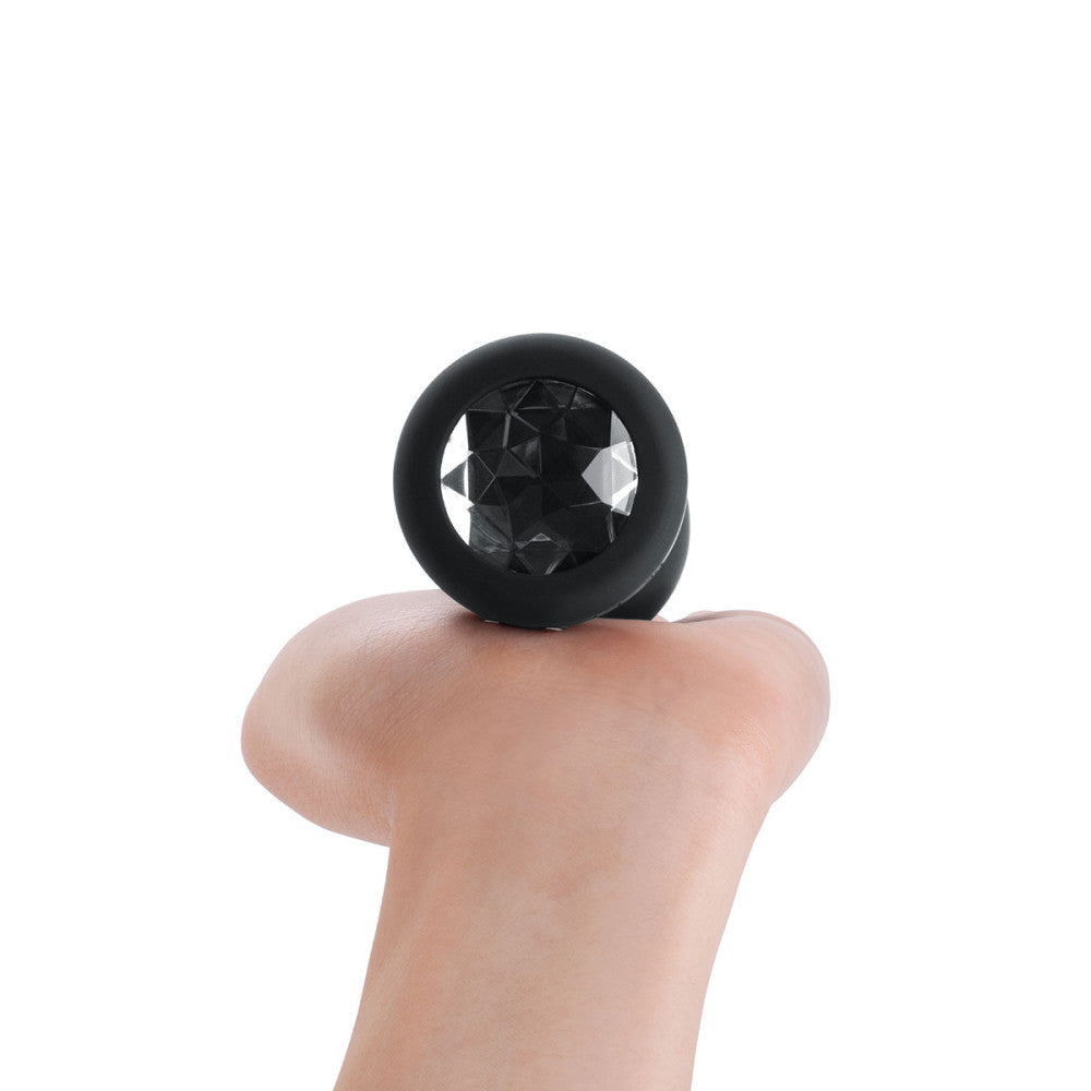 Black Vibrating Jewel Plug 2XL - Melody's Room