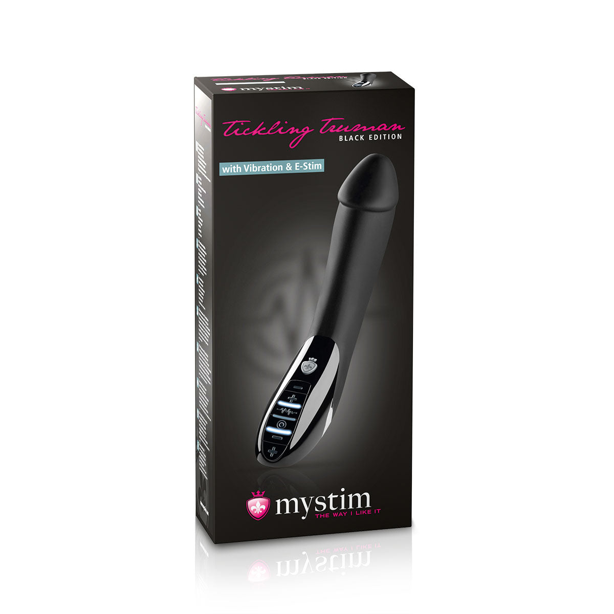 Mystim Tickling Truman E-Stim Black Vibe sex toy in Melody's Room (packaging)