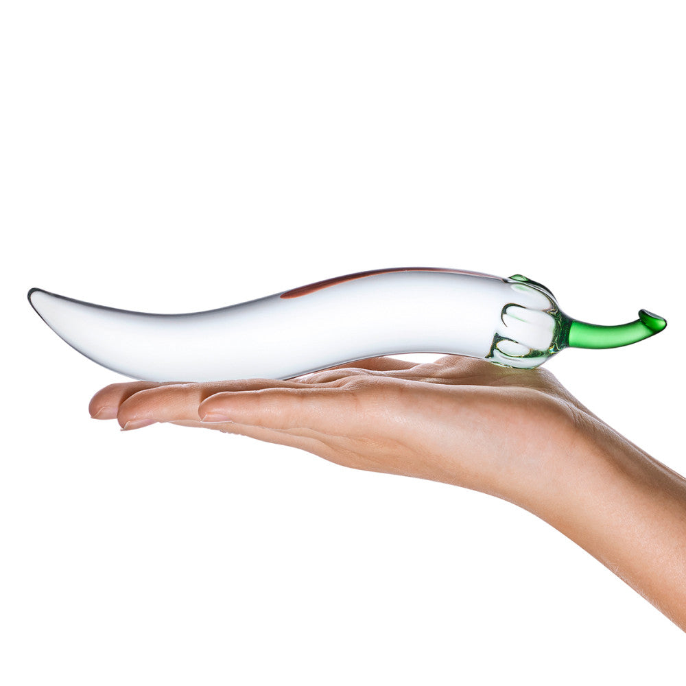 GLAS Chili Pepper Unique Glass Dildo 8.25" - Melody's Room