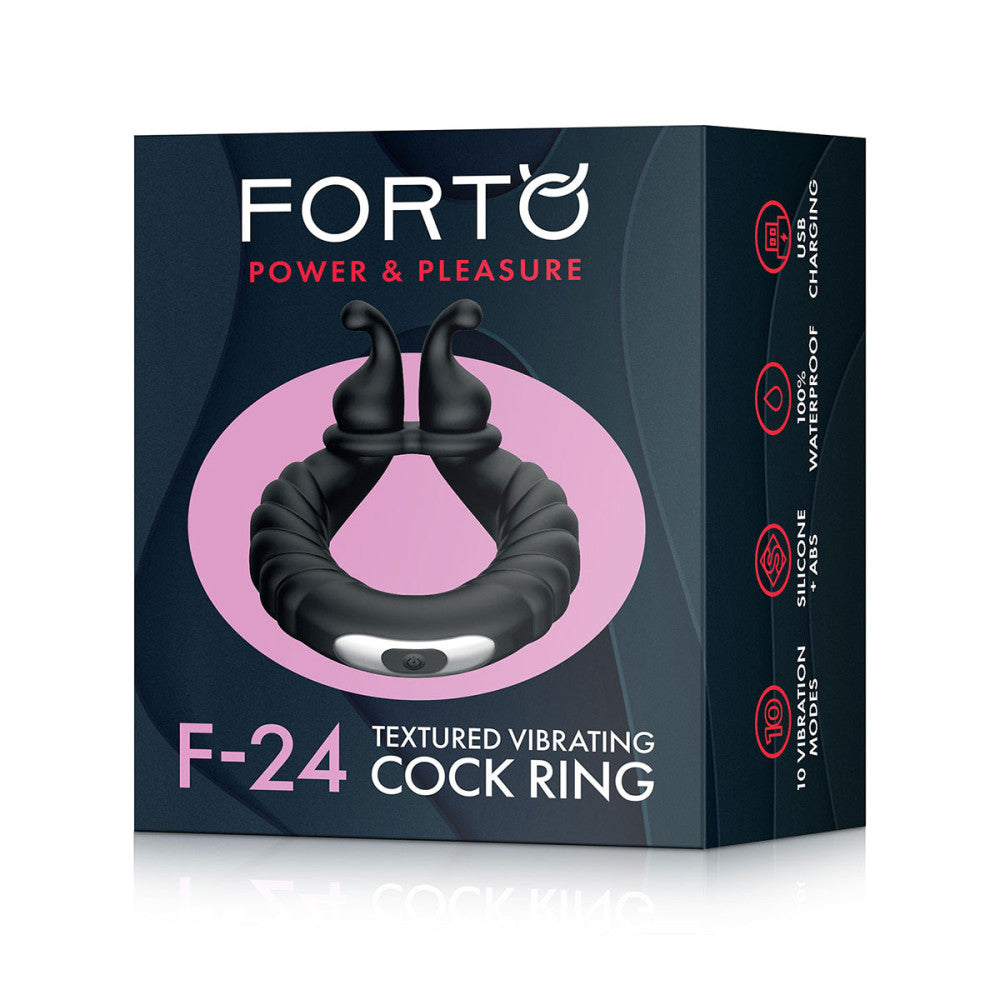 FORTO F-24 Textured Vibrating C-Ring - Melody's Room