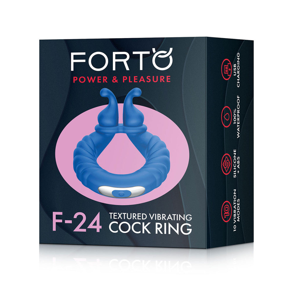 FORTO F-24 Textured Vibrating C-Ring - Melody's Room