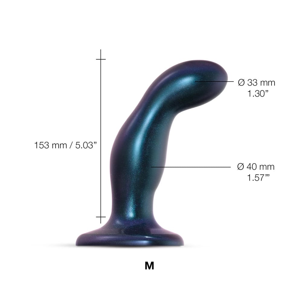 Strap-On-Me Snaky Metallic Blue Medium Dildo Plug | Melody's Room