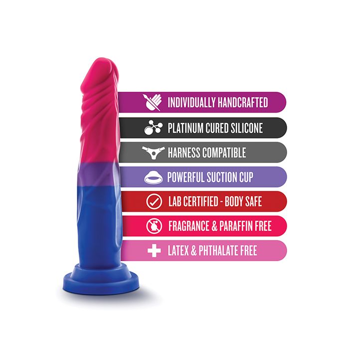 Avant P8 Bisexual Pride Dildo in Love by Blush Novelties - Melody's Room