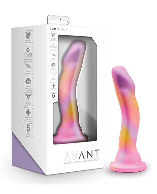 Avant Sun's Out Curved G-Spot 7.5" Dildo w/ Suction Cup Base - Melody's Room