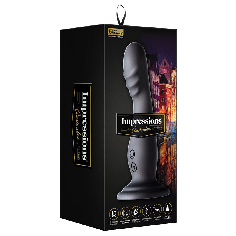 Impressions Black Amsterdam G & P-spot Vibrator - Melody's Room