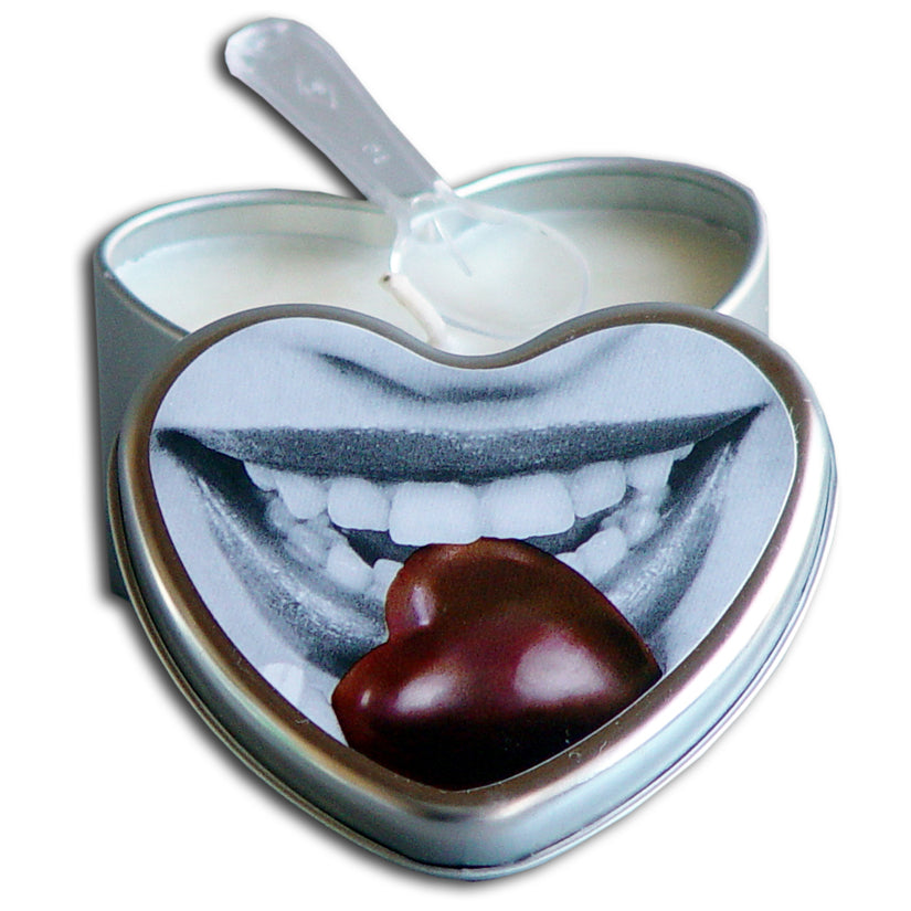 Chocolate Edible Suntouched Heart Shaped Massage Candles - Melody's Room