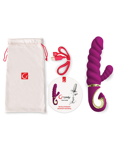 Sweet Raspberry Bioskin GCandy Rabbit Vibrator - Melody's Room