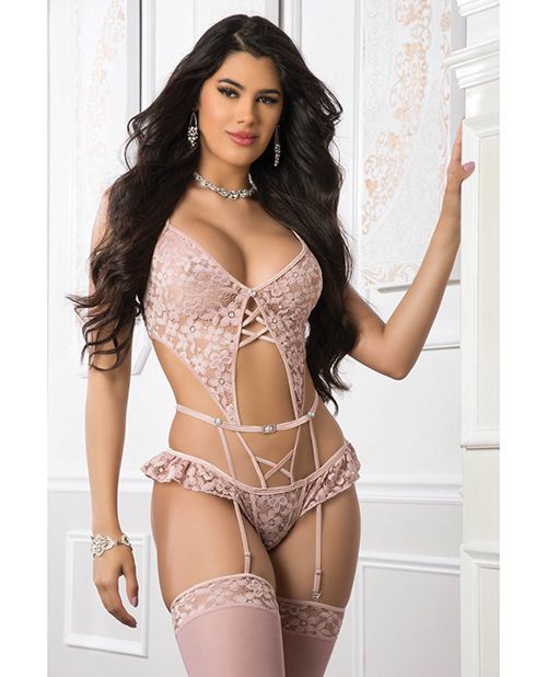 Sersi Strappy Corset Teddy Set - Melody's Room