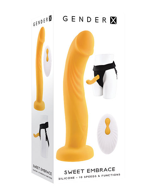 Gender X Yellow Sweet Embrace Dual Motor Strap On Vibe w/Harness - Melody's Room