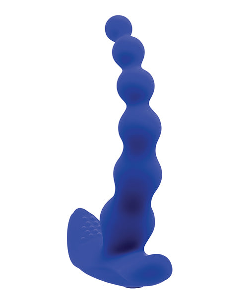 Gender X Blue Beaded Pleasure Anal Beads Vibrator - Melody's Room