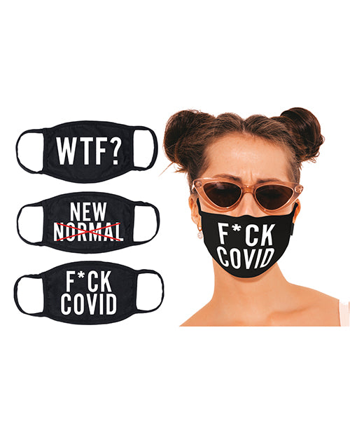 Mask-erade - F Covid/WTF?/New Normal X Pack of 3 Mask