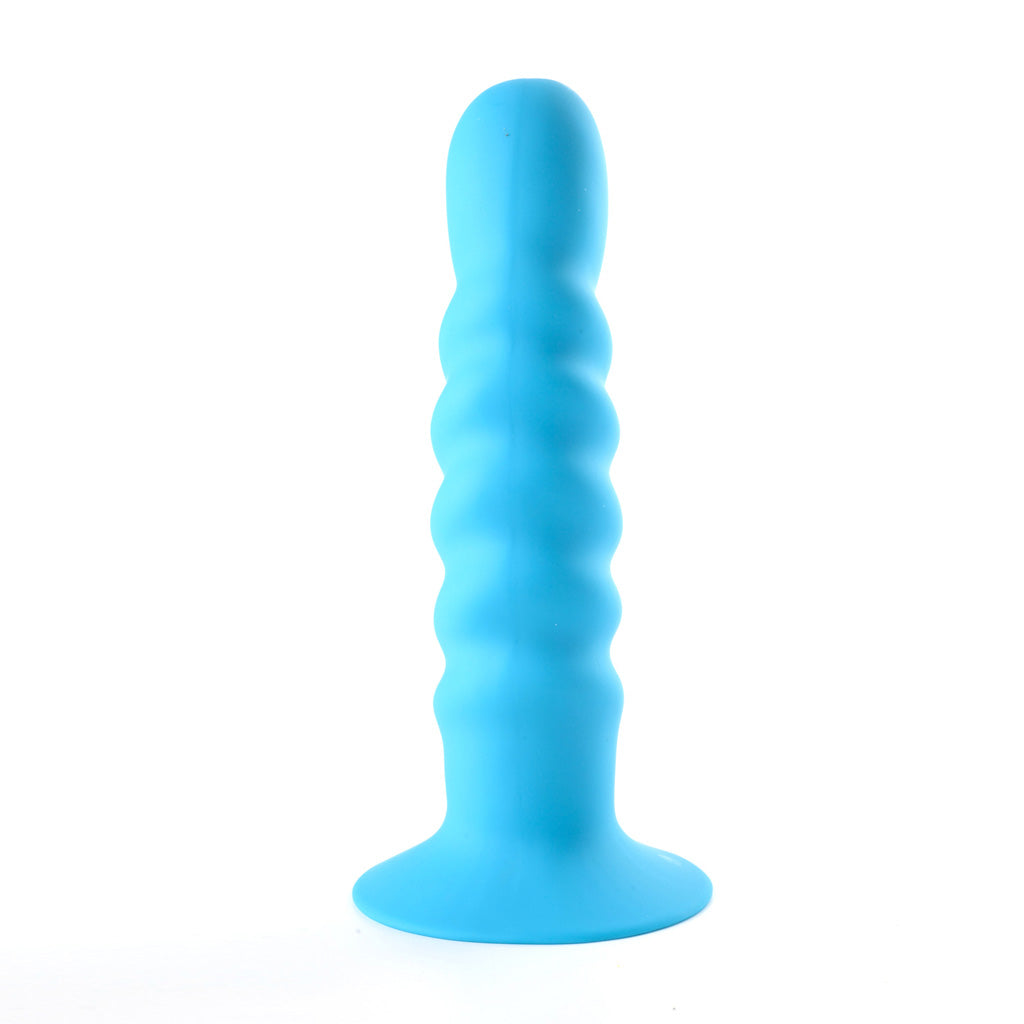 Maia Kendall Silicone Swirl Neon Blue Dong - Melody's Room