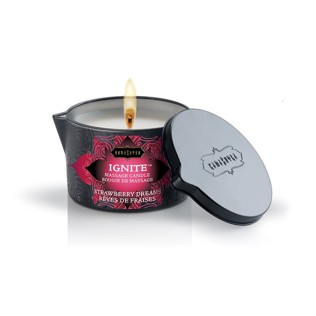 Strawberry Dreams Kama Sutra Massage Ignite Candle - Melody's Room