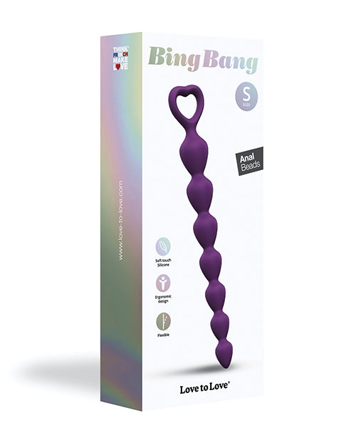 Love to Love Bing Bang Small Violet Anal Beads - Melody's Room