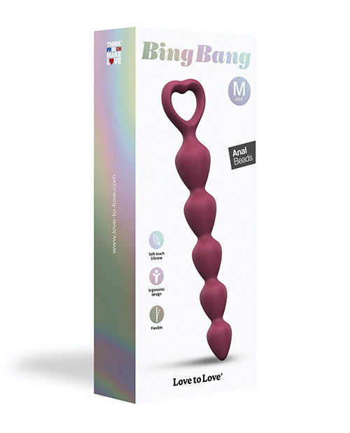 Love to Love Bing Bang Prune Medium Anal Beads