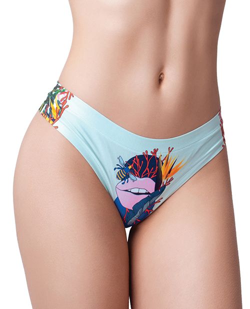 Mememe Botanic Panic Lips Printed Thong - Melody's Room