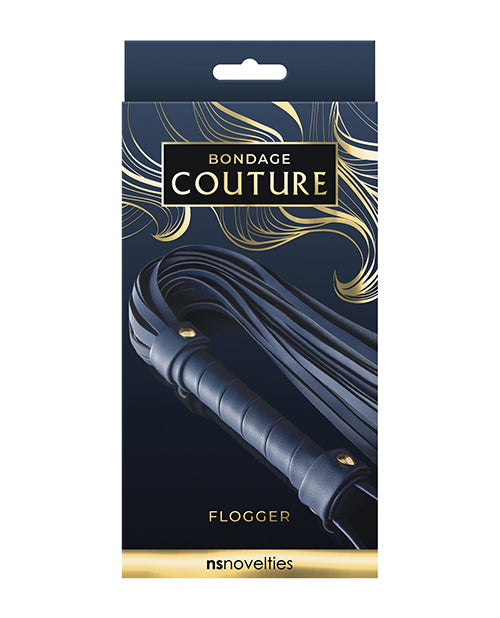 Bondage Couture Blue Vinyl Flogger - Melody's Room BDSM